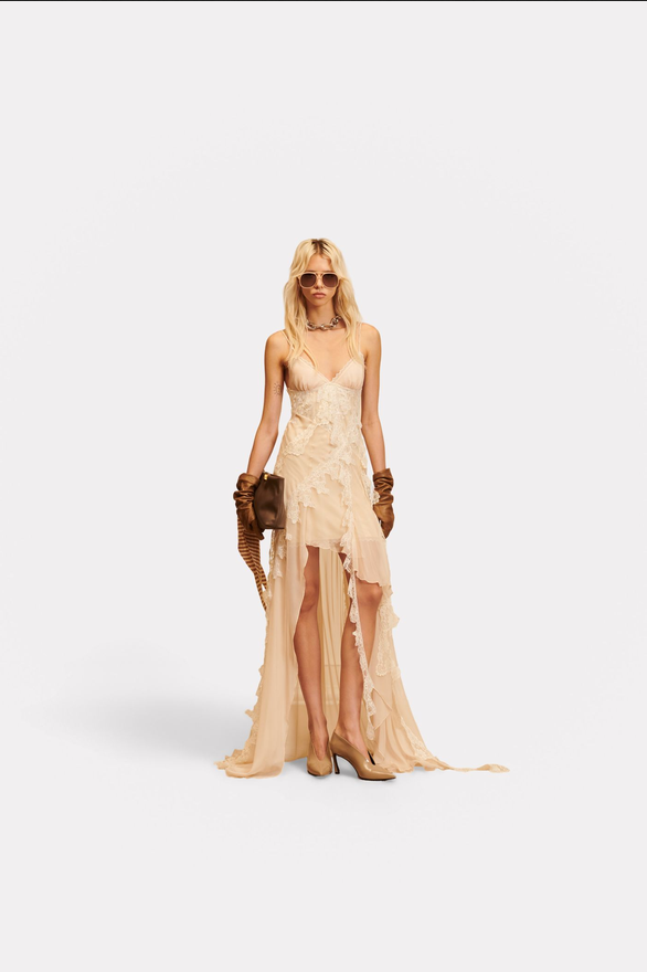 Long Slip dress Noa - Almond