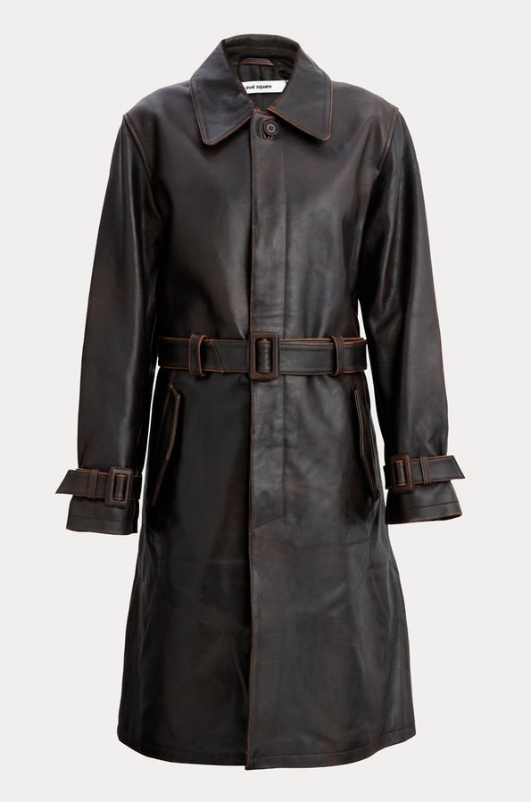 SPIKE LEATHER COAT