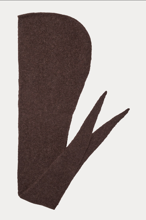 HOOD SCARF BROWN