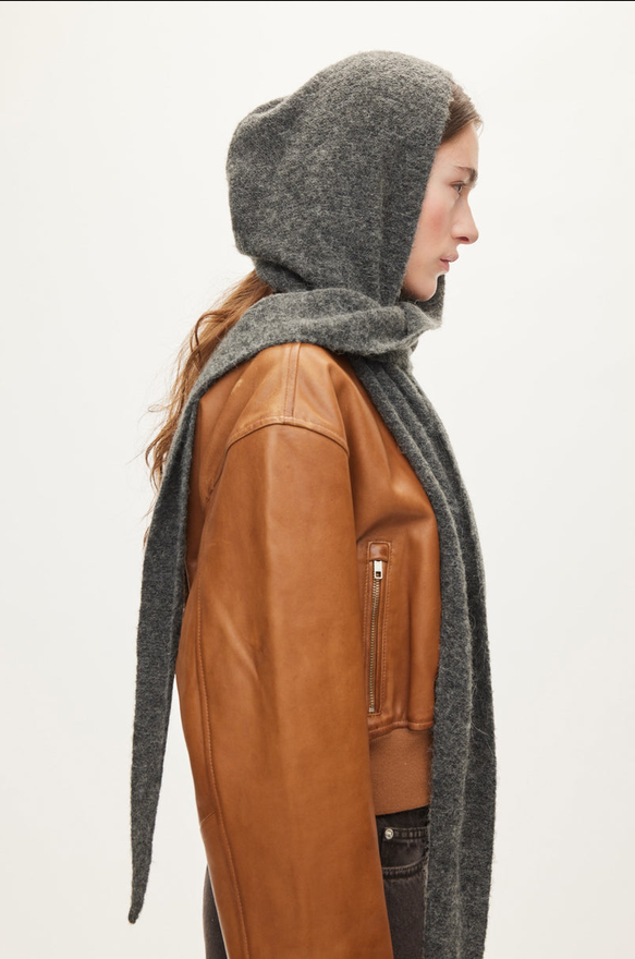 HOODE SCARF DARK GREY