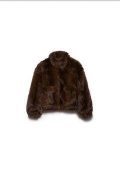 Fur Yvette Giacca bomber - choco 