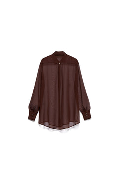Shirt Patty in chiffon - choco 