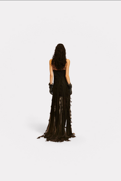 Long Slip dress Noa - black 