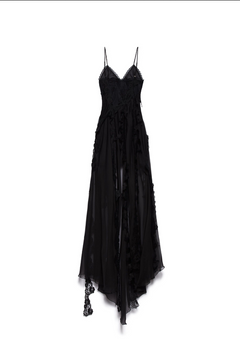 Long Slip dress Noa - black 