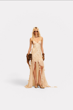 Long Slip dress Noa - Almond 