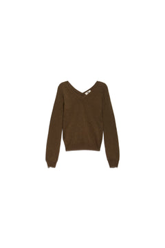 V Neck Pull Zady - Dark forest 