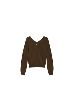 V Neck Pull Zady - Dark forest 