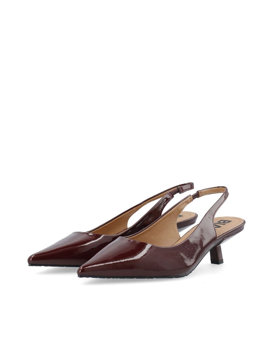 KITTEN HEEL SLINGBACK PATENT 