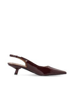 KITTEN HEEL SLINGBACK PATENT 
