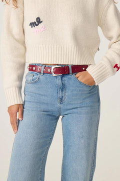 STUDS BELT LEATHER 