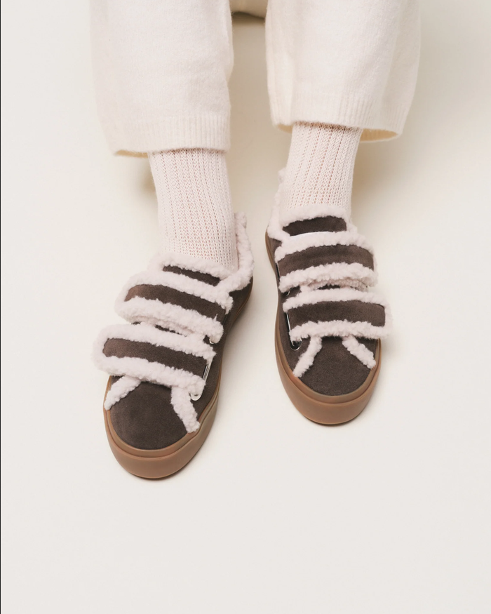 SHEARLING LOW VELCRO 