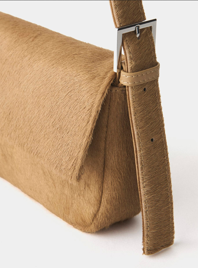MIRANDA CALF HAIR BAG CAMEL 