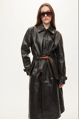 SPIKE LEATHER COAT 
