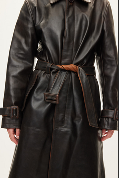 SPIKE LEATHER COAT 