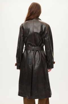 SPIKE LEATHER COAT 