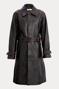 SPIKE LEATHER COAT 