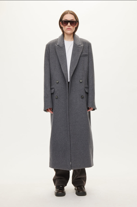 ELLIOT WOOL COAT DARK GREY 
