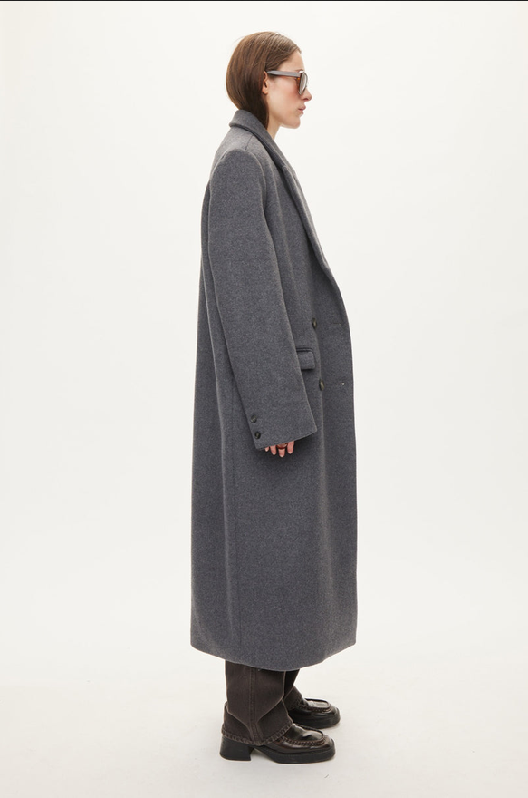 ELLIOT WOOL COAT DARK GREY 