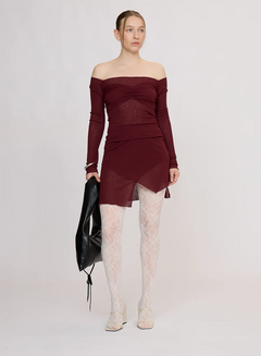 OCEAN RS BLOUSE BURGUNDY 