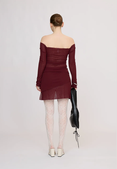 OCEAN RS BLOUSE BURGUNDY 