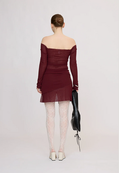 OCEAN RS BLOUSE BURGUNDY 