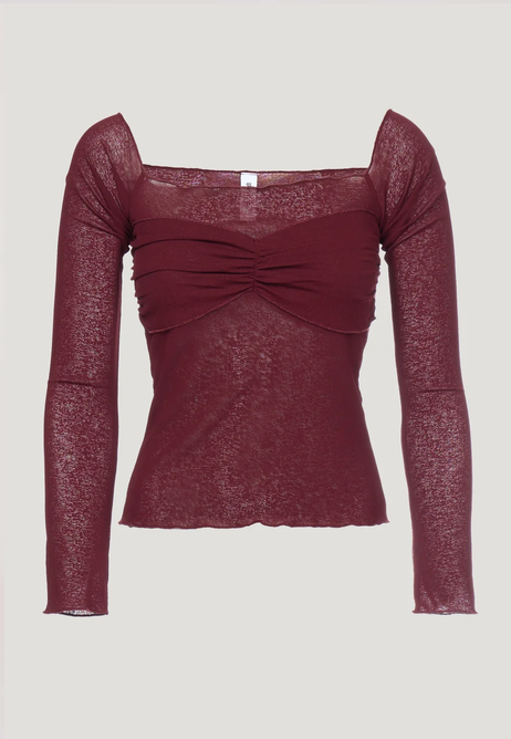 OCEAN RS BLOUSE BURGUNDY 