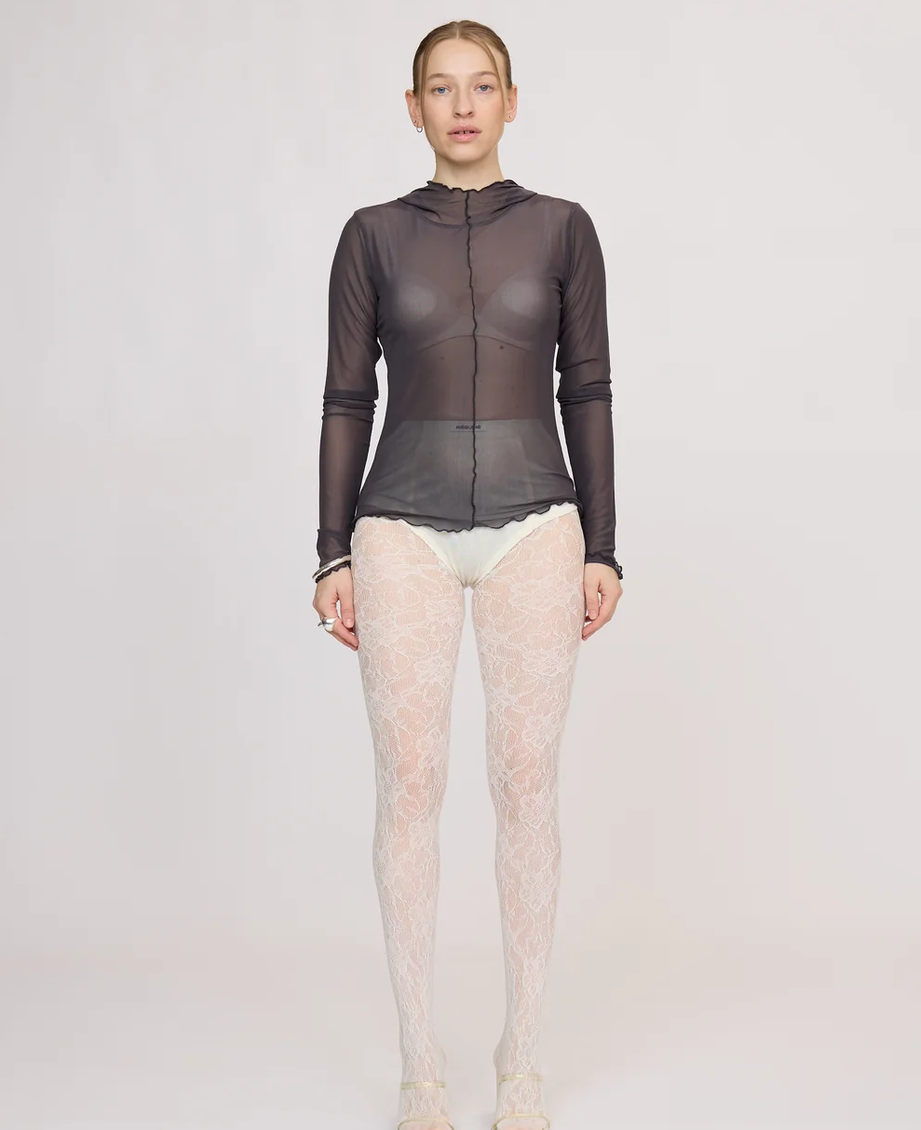 OLLIE RS BLOUSE DARK GREY 