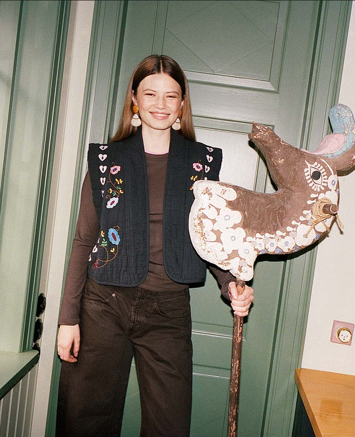 SISSEL EDELBO SAMIRA VEST - GILET SMANICATO 