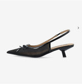BIAKRISTIN KITTEN HEEL BOW SLINGBACK MESH 
