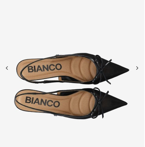 BIAKRISTIN KITTEN HEEL BOW SLINGBACK MESH 