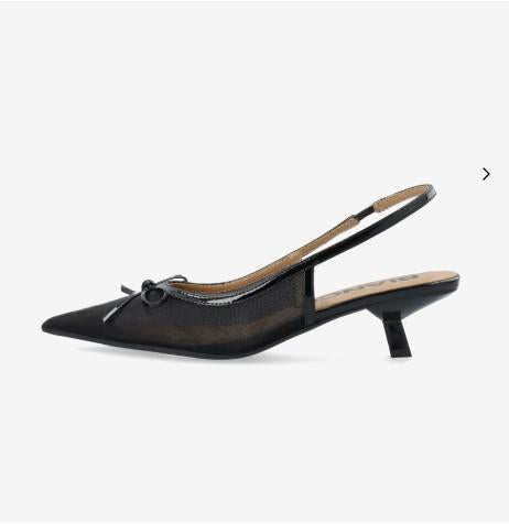 BIAKRISTIN KITTEN HEEL BOW SLINGBACK MESH 