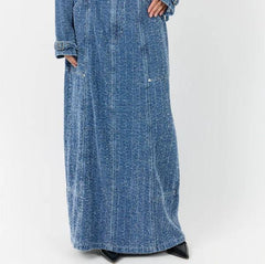 D27 LONG DENIM SKIRT 