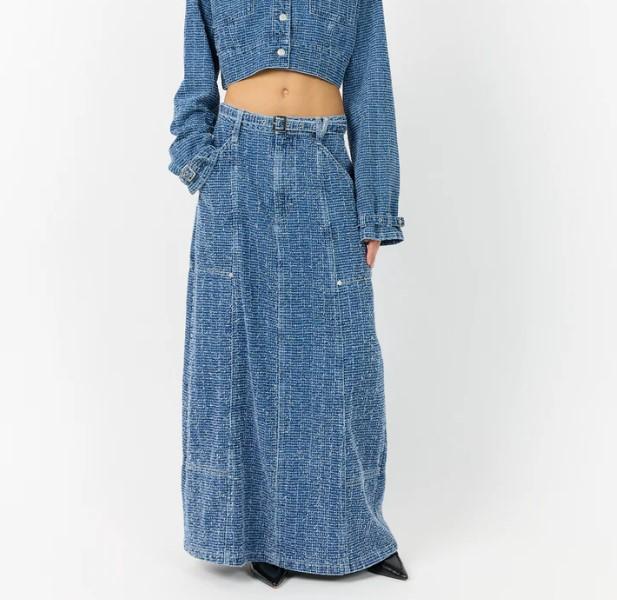 D27 LONG DENIM SKIRT 