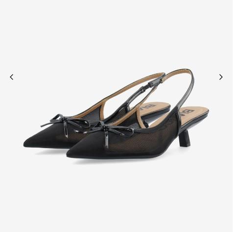 BIAKRISTIN KITTEN HEEL BOW SLINGBACK MESH 