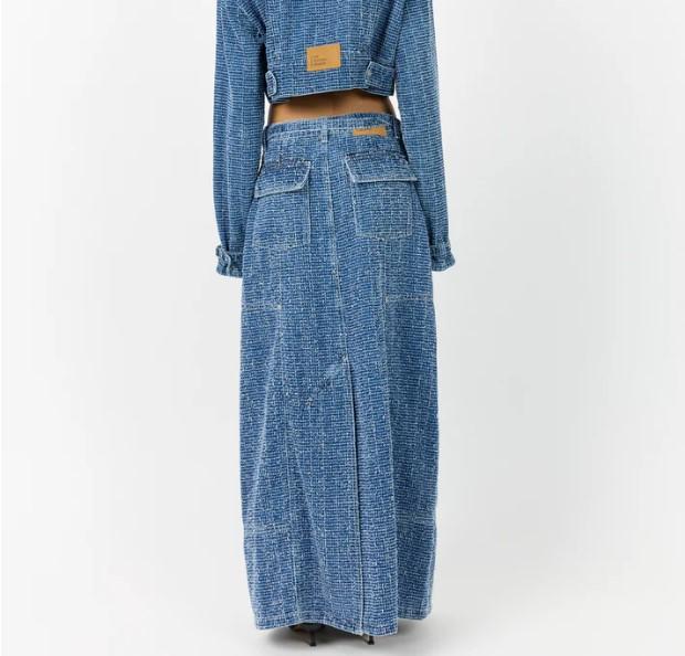 D27 LONG DENIM SKIRT 