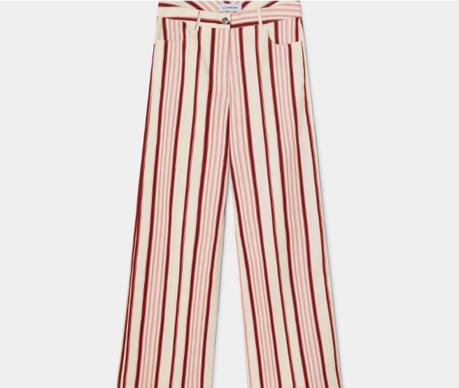 LEROY PINK STRIPED TWILL PANTS 