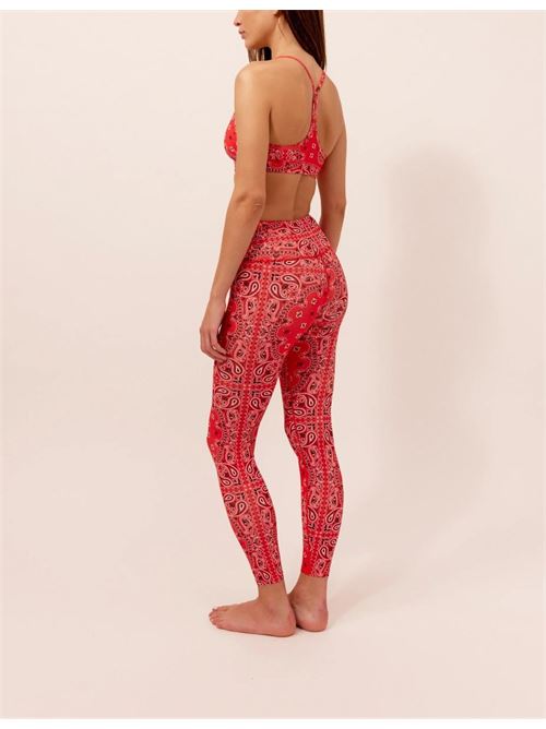 LEGGINGS YOGA BANDANA ROSSA