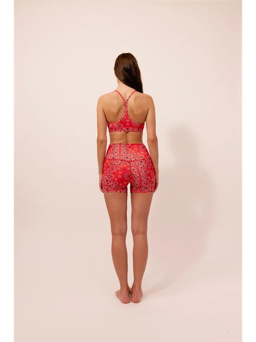 SHORT YOGA RED BANDANA