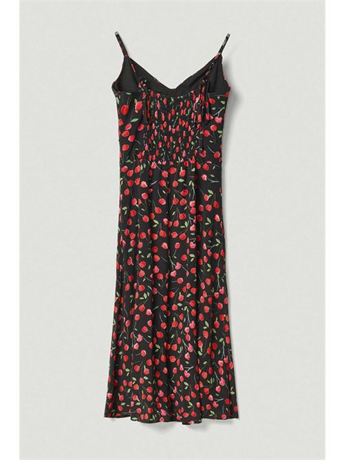 KELLY - abito lungo con spacco laterale • Cerises noir
