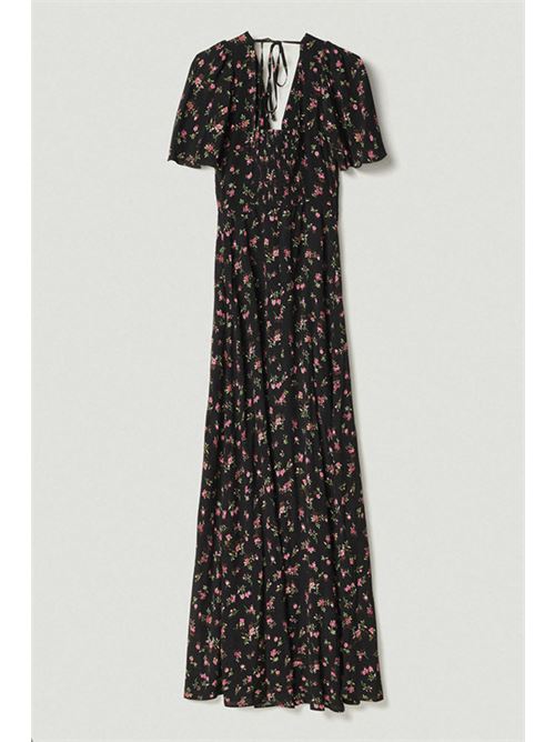 ALMA - abito lungo con scollatura a v • Saint tropez noir